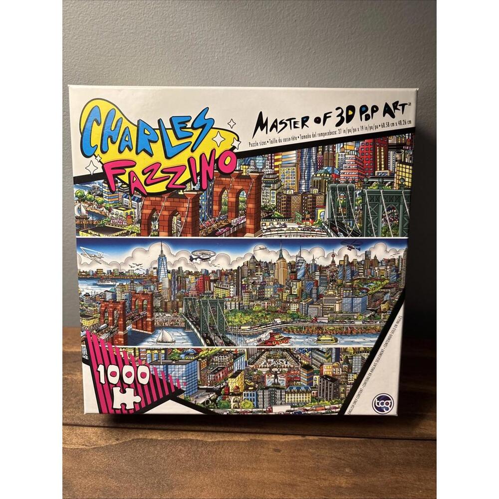 Charles Fazzino  Jigsaw Puzzle Touchdown In New York Town 1000 Piece TCG Toys